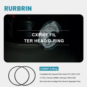 RURBRIN CX900F 0-240 Tank Lid O-Ring for Hayward Star-Clear Plus U9-228A C751 C900 C1200 C17502 Pool Cartridge Filter (2PCS)