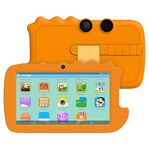 COOPERS Kids Tablet, 7 inch Tablet for Kids, Android 11.0 Tablets PC 2GB+32GB ROM Toddler Tablet for Children, Pre-Installed Kids Software, Dual Camera, Dual Speaker, WiFi Tablet Computer, Yellow