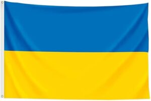 ukraine flag 2x3ft double sided ukrainian national flags banner,polyester with two brass grommets for outdoor indoor decor