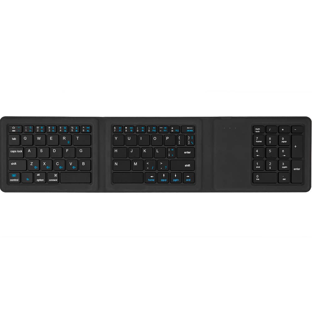 FahanTech Multi-Sync Foldable Travel Keyboard with Full Number Pad (Number Pad)