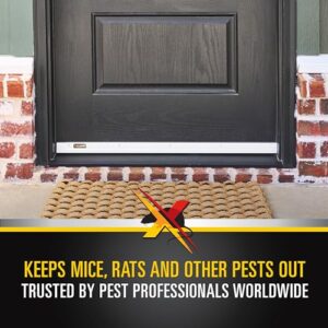 Xcluder 48 in. Standard Door Sweep, Aluminum 2-Pack, Seals Out Rodents & Pests, Enhanced Weather Sealing, Easy to Install; Rodent Protection; Rodent Proof Door Sweep