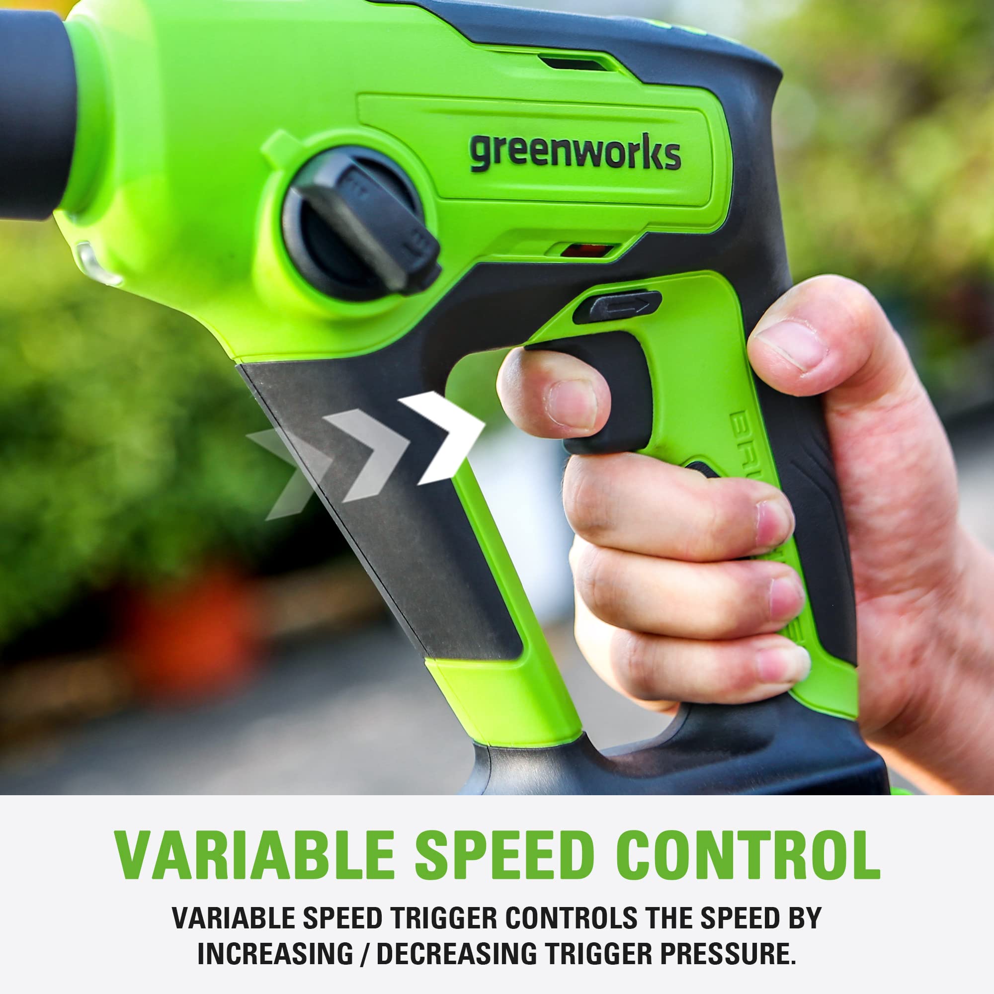 Greenworks 24V Brushless Cordless Heavy Duty Rotary Hammer Drill, Impact Energy 1.2 Joules, SDS-Plus, Tool Only