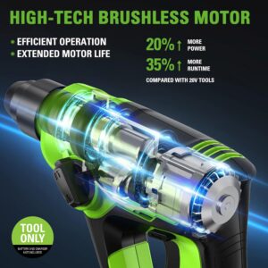 Greenworks 24V Brushless Cordless Heavy Duty Rotary Hammer Drill, Impact Energy 1.2 Joules, SDS-Plus, Tool Only