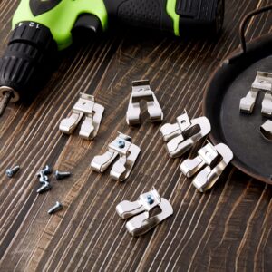 12 Pieces Belt Clip Hook Stainless Steel Impact Belt Clip Replacement Impact Driver Hook with Screws for Hammer Drill Tools