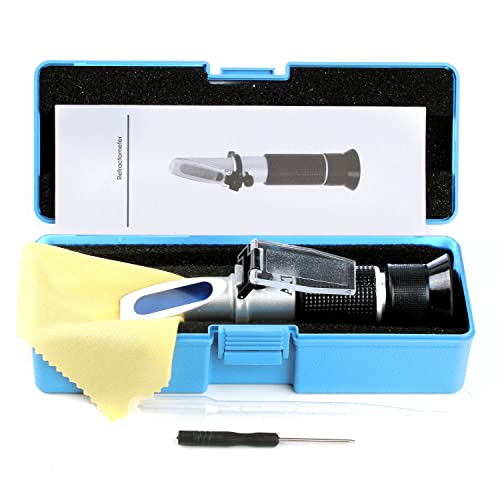 Brix Meter Refractometer 0~90%, LEERCHUANG Handheld Brix Refractometer, High Accurate Brix Measurement with ATC for Fruit, Beverages&Juice, Honey, Maple Syrup, Molasses and Other Sugary Drink…