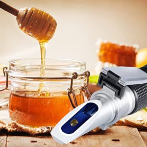 Brix Meter Refractometer 0~90%, LEERCHUANG Handheld Brix Refractometer, High Accurate Brix Measurement with ATC for Fruit, Beverages&Juice, Honey, Maple Syrup, Molasses and Other Sugary Drink…