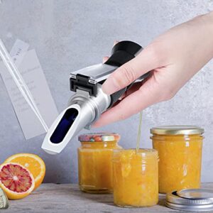 Brix Meter Refractometer 0~90%, LEERCHUANG Handheld Brix Refractometer, High Accurate Brix Measurement with ATC for Fruit, Beverages&Juice, Honey, Maple Syrup, Molasses and Other Sugary Drink…