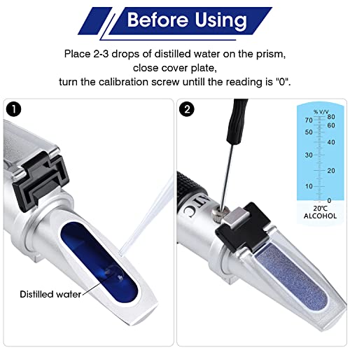 Brix Meter Refractometer 0~90%, LEERCHUANG Handheld Brix Refractometer, High Accurate Brix Measurement with ATC for Fruit, Beverages&Juice, Honey, Maple Syrup, Molasses and Other Sugary Drink…