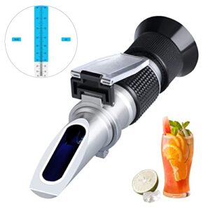 Brix Meter Refractometer 0~90%, LEERCHUANG Handheld Brix Refractometer, High Accurate Brix Measurement with ATC for Fruit, Beverages&Juice, Honey, Maple Syrup, Molasses and Other Sugary Drink…