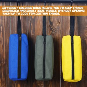 9 Packs Small Tool Pouch Zipper Tool Bags Canvas Waterproof Versatile Hand Zippered Tool Pouches Heavy Duty Multipurpose Zipper Tool Pouch Tote Bag for Organizer Storage (9.8 x 3.3 x 2.7 Inch)
