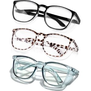 sqimzar 3 pcs safety glasses goggles for women nurses protective eyewear,anti fog safety goggles