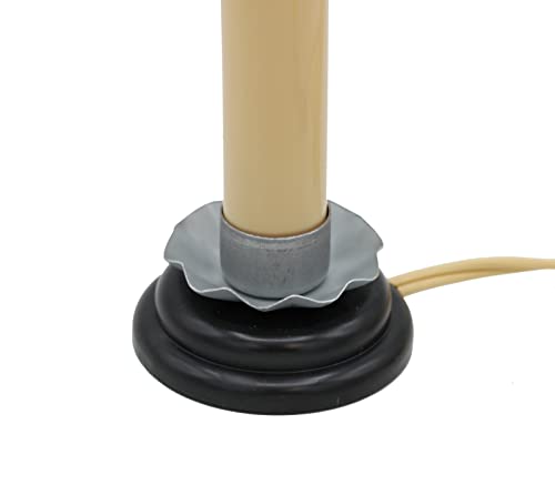 Creative Hobbies 7 Inch Electric Rustic Country Candle Lamp with On/Off Switch, 5 Foot Ivory Cord, Metal Base and 5W Silicone Bulb Included