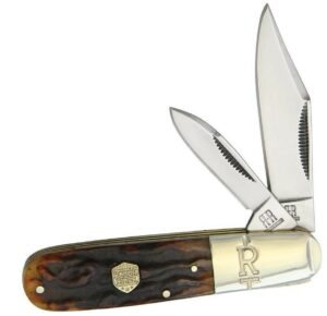 rough rider rr1806 brown stag bone 2 blade open folding pocket knife outdoor survival hunting knife by survival steel