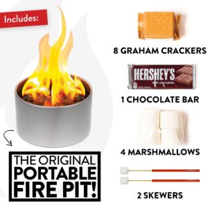 City Bonfire S'Mores Night Pack | 1 City Bonfires | Makes 4 S’Mores | Portable Fire Pit & S'Mores Kit | Compact | Lightweight | 3-5 Hours of Burn Time | No Wood No Embers