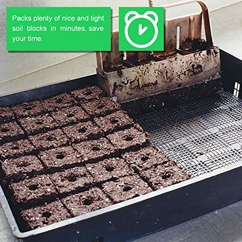 Manual Soil Block Maker Micro Soil Blocker Set 2 inch Soil Block Soil Blocking Tool for Seed Stater Tray