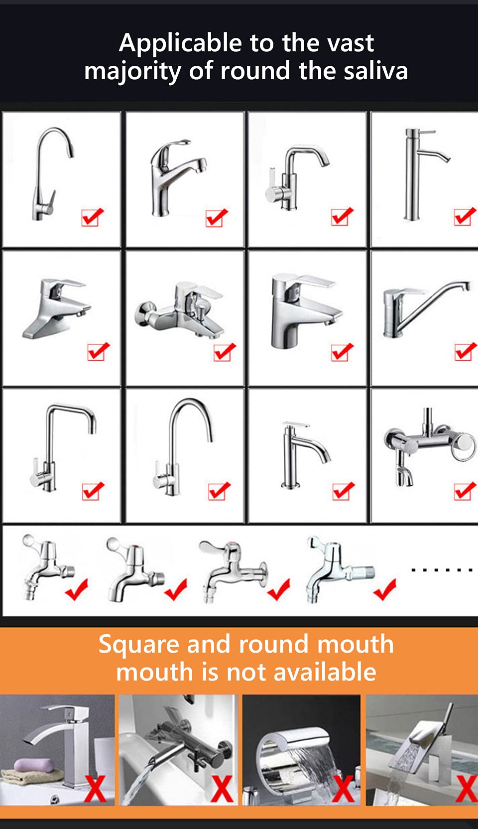 3Modes High Pressure Luxury Filtered Kitchen Water Faucet Aerator Home Pressure Water Diffuser Bubbler Water Saving Filter Shower Head Nozzle Tap Connector