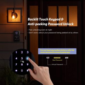 Smart Box Lock,CATCHFACE Key Lock Box 5-in-1 Bluetooth Lock Box Support TTLock APP and Share ekey Bluetooth Key Lockbox for Door Handle and Wall Smart lockbox for Airbnb Realtor Office Home[New]