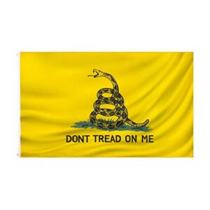 dont tread on me flag 3x5 ft polyester usa gadsden flag outdoor indoor canvas header and double stitched with two brass grommets