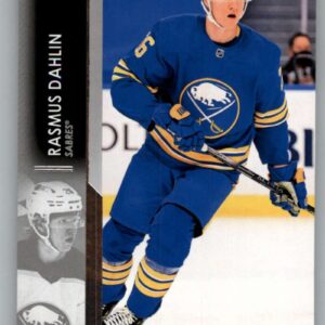 2021-22 Upper Deck Series One #21 Rasmus Dahlin Buffalo Sabres Official NHL Hockey Card in Raw (NM or Better) Condition