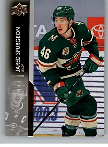 2021-22 Upper Deck Series One #92 Jared Spurgeon Minnesota Wild Official NHL Hockey Card in Raw (NM or Better) Condition