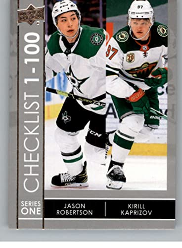 2021-22 Upper Deck Series One #199 Jason Robertson/Kirill Kaprizov Dallas Stars/Minnesota Wild Official NHL Hockey Card in Raw (NM or Better) Condition