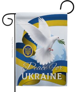 ukrainian decorations home decor banner room wall art patio lawn front porch outdoor small tapestry yard sign wall hanging stand with bandera de ukraine garden flag peace gifts made in usa