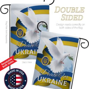 Ukrainian Decorations Home Decor Banner Room Wall Art Patio Lawn Front Porch Outdoor Small Tapestry Yard Sign Wall Hanging Stand with Bandera de Ukraine Garden Flag Peace Gifts Made In USA