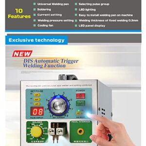 CHEIRSS 709AD Pulse Spot Welder 0.35mm Battery Welding Machine,3.2KW Battery Spot Welder & Soldering Station,for Battery Pack 18650 14500 & Other Lithium Batteries