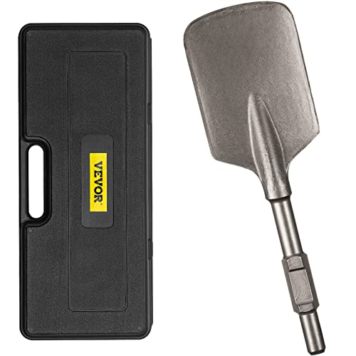 VEVOR Clay Spade Chisel Bit for Demolition Jack Hammer, Carrying Case, 17.1" x 5.3", 1-1/8", 40Cr Steel