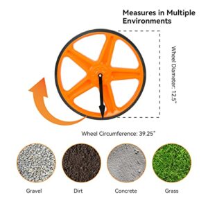 Distance Measuring Wheel, Prostormer 12.5" Foldable Rolling Measure Wheel in Feet with Kickstand and Carrying Bag, Measurement Up To 9999.9Ft