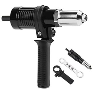 ywhwlx electric rivet gun adapter with 2.4/3.2/4.0/4.8mm diameter rivet head bit and handle wrench for cordless electric drill electric rivet tool