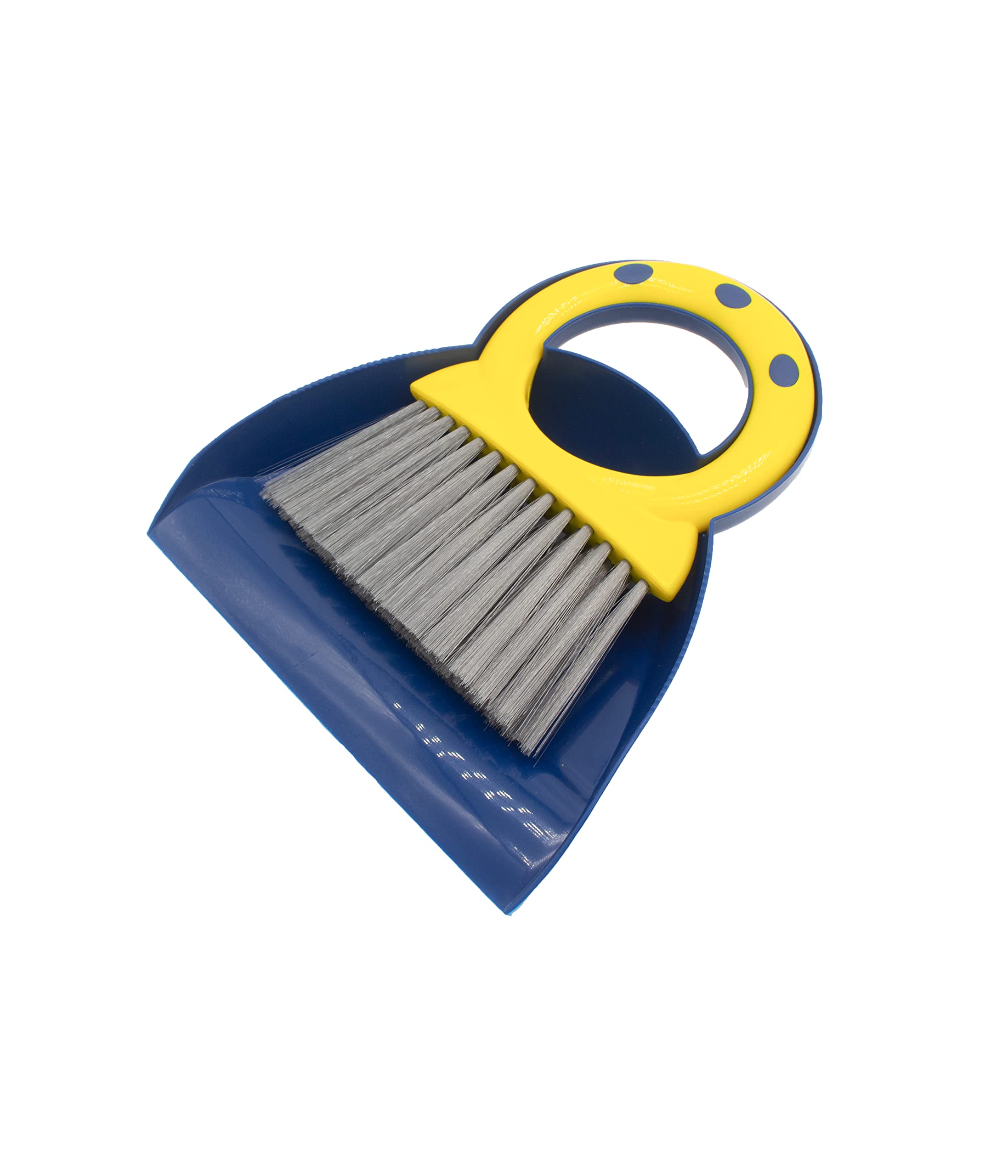 Mini Dustpan Set of Collecting Tray and Brush Small Dustpan and Brush Set(Deep Blue)