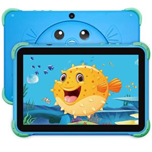 moonka 10.1 inch kids tablet android 11 tablet for kids 2gb+32gb toddler tablet app preinstalled & parent control iwwa kids education tablet with wifi, dual camera, bluetooth, kid-proof case