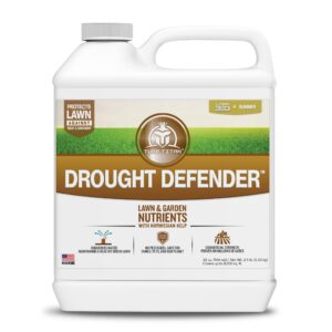 Turf Titan Lawn Advancer & Drought Defender Bundle - Made in The USA, Early Summer Lawn Fertilizer with Norwegian Kelp Extract, Nitrogen, Soluble Potash, Boron, Manganese, and Zinc, Non-GMO, 32 oz