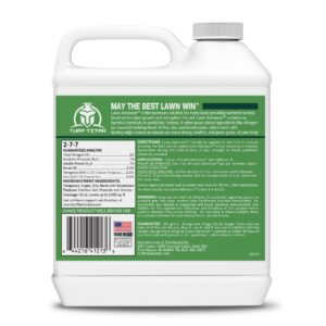 Turf Titan Lawn Advancer & Drought Defender Bundle - Made in The USA, Early Summer Lawn Fertilizer with Norwegian Kelp Extract, Nitrogen, Soluble Potash, Boron, Manganese, and Zinc, Non-GMO, 32 oz
