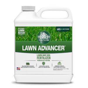 Turf Titan Lawn Advancer & Drought Defender Bundle - Made in The USA, Early Summer Lawn Fertilizer with Norwegian Kelp Extract, Nitrogen, Soluble Potash, Boron, Manganese, and Zinc, Non-GMO, 32 oz