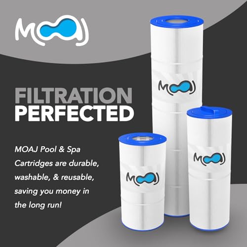 MOAJ Advanced Spa Filter Replaces PMA45-2004-R, Filbur FC-1007, Unicel C-8341, Master Spas EP40, X238330, X268325, X268330, APCC7156M, APCC7494 | 7 3/16" x 8 1/4" | Washable & Reusable | Based in USA