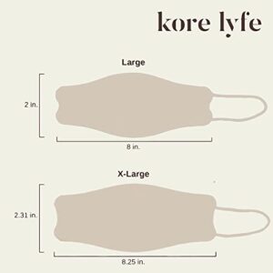 BEIGE X-LARGE [10 PCS] 25% LARGER KF94 Face Mask [Made in Korea] In 5 PCS Reclosable Package Breathable Premium Quality [Package in English]