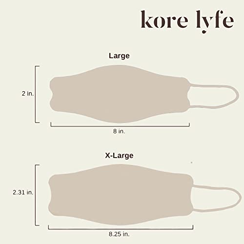 BEIGE X-LARGE [10 PCS] 25% LARGER KF94 Face Mask [Made in Korea] In 5 PCS Reclosable Package Breathable Premium Quality [Package in English]