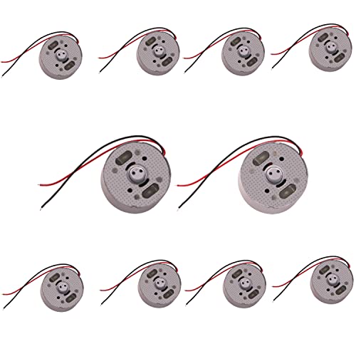 V TELESKY 10Pcs 1.5V 3V 6V 7000rpm Small Micro DC Generator Mini Electric Motor with Wire for DIY Toys Wind Turbine Generator