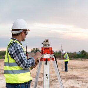 AdirPro 14-Foot Aluminum Grade Rod & AdirPro Aluminum Tripod with Quick Clamp (Orange) Bundle