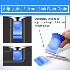 6 Pieces Shower Floor Drain Core Backflow Preventer One Way Valve Adjustable Silicone Sink Floor Drain Trap for Pipes Tubes in Toilet Bathroom Kitchen