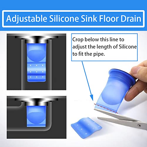 6 Pieces Shower Floor Drain Core Backflow Preventer One Way Valve Adjustable Silicone Sink Floor Drain Trap for Pipes Tubes in Toilet Bathroom Kitchen