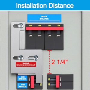 ACANORA Generator Interlock Kit for GE General Electeric Vertical Main 150 or 200 Amp Panels, 2 1/4 Inches Spacing, Silver