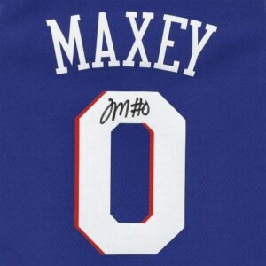 Tyrese Maxey Philadelphia 76ers Autographed Nike Black 2021-2022 Diamond Swingman Jersey - Autographed NBA Jerseys