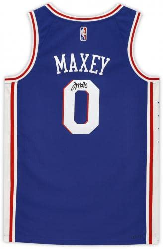 Tyrese Maxey Philadelphia 76ers Autographed Nike Black 2021-2022 Diamond Swingman Jersey - Autographed NBA Jerseys