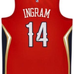 Brandon Ingram New Orleans Pelicans Autographed Red Statement Nike Swingman Jersey - Autographed NBA Jerseys