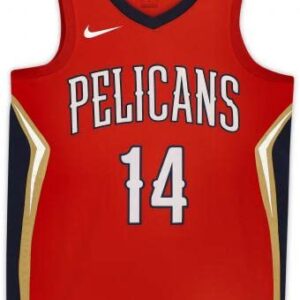 Brandon Ingram New Orleans Pelicans Autographed Red Statement Nike Swingman Jersey - Autographed NBA Jerseys