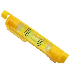 String Line Level FMHXG 8pcs Yellow Spirit Level Bubble String Leveler Hanging Level Measuring Tools Acrylic Bubble Spirit Level with Plastic Shell