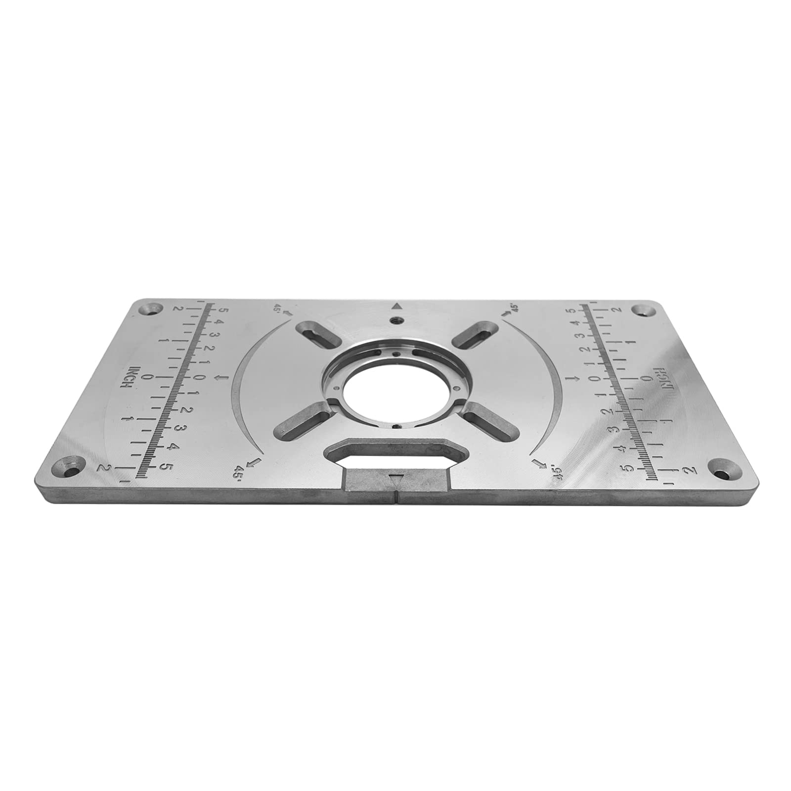 Router Table Insert Plate Table Aluminium Insert Plate Router Trimmer Woodworking Wood Router Table Insert Plate Tool Routers Bench Trimming (Silver)